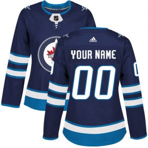 Dam NHL Winnipeg Jets Tröjor Skräddarsydda  Hemma marinblå Authentic