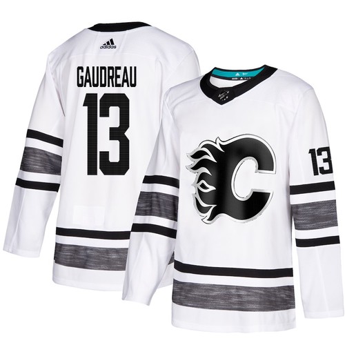 Reebok Johnny Gaudreau #13 Calgary Flames Authentic Home Jersey Sewn Size 52