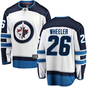 Barn NHL Winnipeg Jets Tröjor 26 Blake Wheeler Breakaway Vit Fanatics Branded Borta