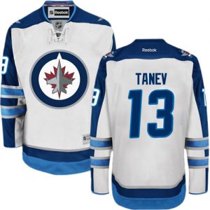Barn NHL Winnipeg Jets Tröjor 13 Brandon Tanev Authentic Vit Reebok Borta Ishockey Tröjor