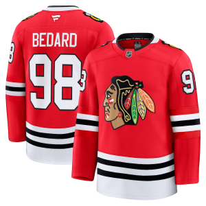 Män NHL Chicago Blackhawks Connor Bedard #98 Tröja Fanatics Hemma Premium Röd