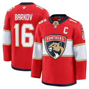 Män NHL Florida Panthers Aleksander Barkov #16 Tröja Fanatics Hemma Premium Röd